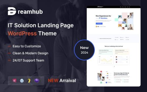 DreamHub - IT Solution and Landing Page WordPress Theme theme free